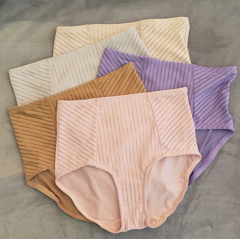 Rhonda Shear 5pk Striped Pin Up Brief Panties